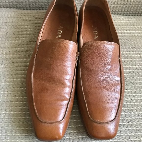 Prada Men\'s Tan Leather Loafers main image 4